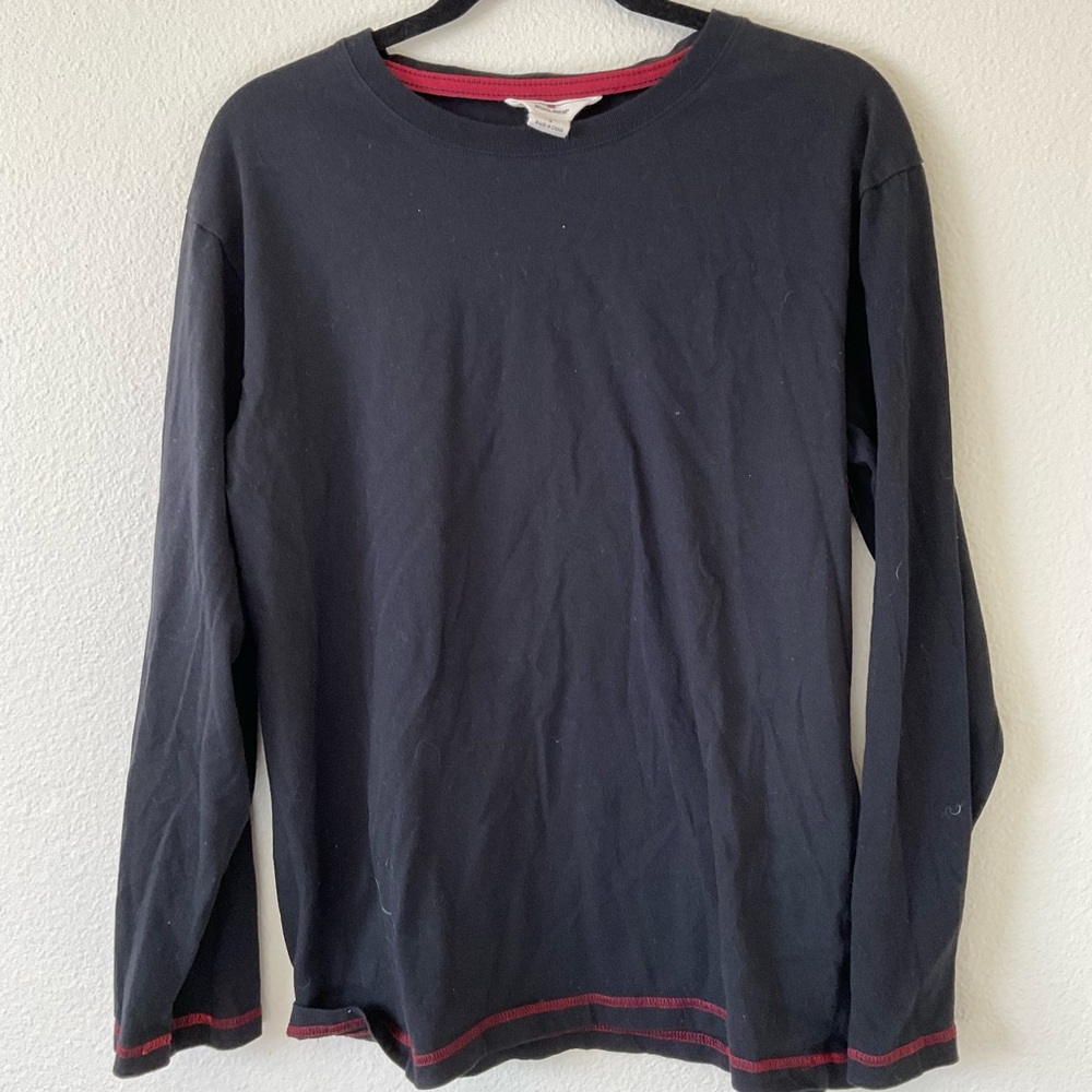 Men’s Woolrich Long Sleeve T-Shirt 100% cotton black - Picture 1 of 4